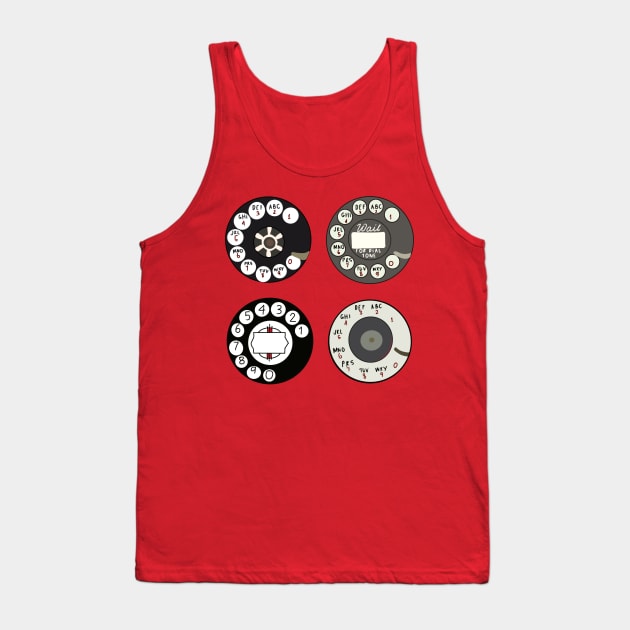 Rotary dial Tank Top by Retrod